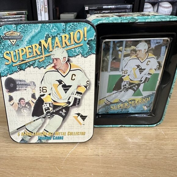 Metallic Impressions Other - PITTSBURGH PENGUINS SUPER MARIO LEMIEUX ALL METAL COLLECTOR TRADING CARDS